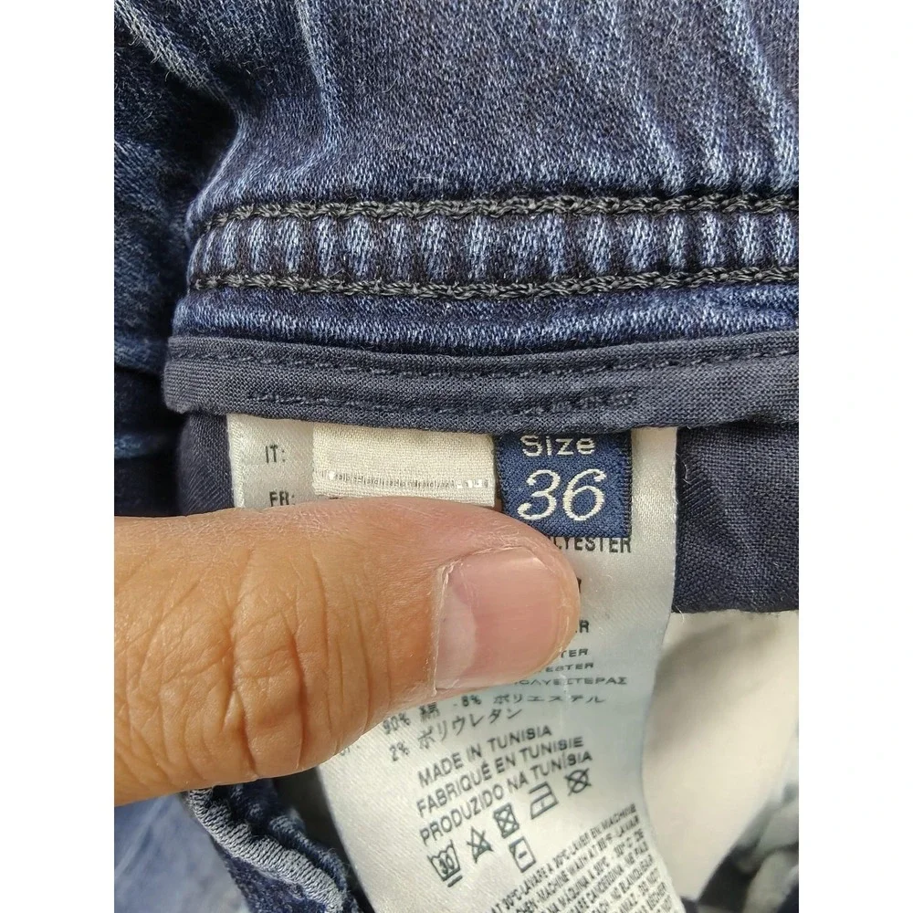 Diesel Narrot Denim + Sweat Jeans Mens 36x30 Blue Distressed Relaxed Tapered